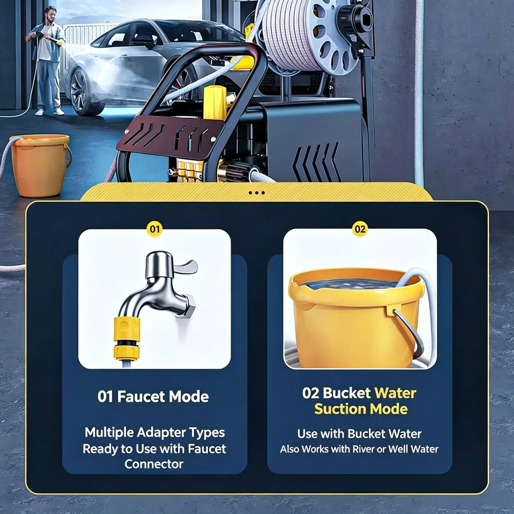 220V Portable High Pressure Car Washer Powerful Water Pump Water Gun For Home Car Floor Washing
