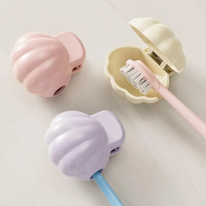 Waterproof Dustproof Toothbrush Protective Cap Travel Portable Toothbrush Head Cover Plastic Clip For Household Bathroom