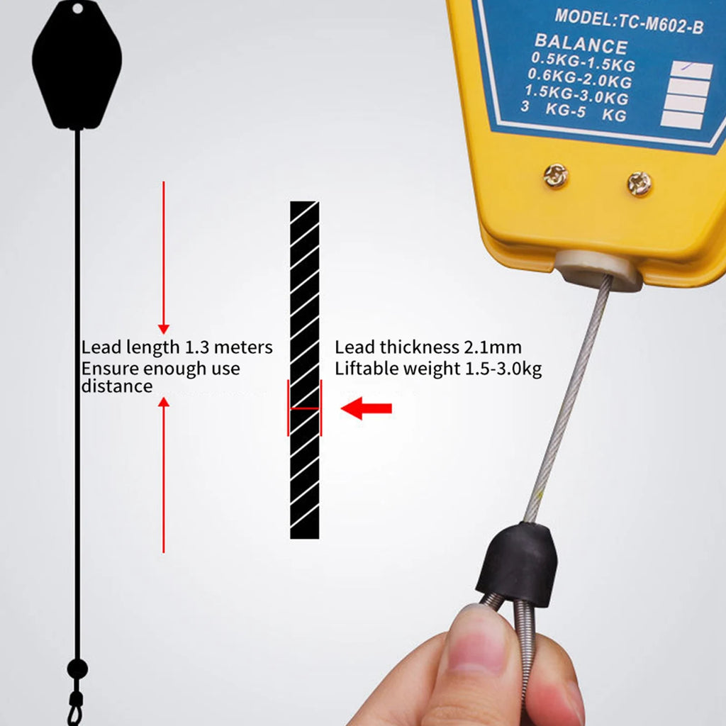 Retractable Spring Balancer Tool Fixture Holder Hanging with Fittings Accessory Spring Balancer Hanging Holder Spring Balancer