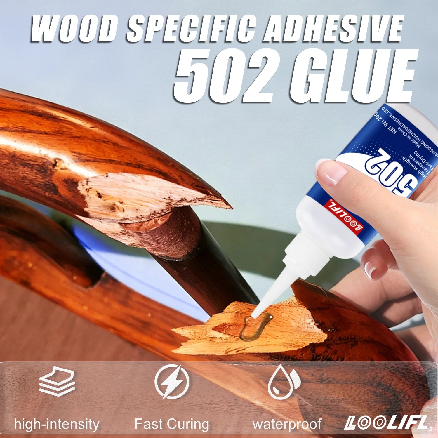 1-5Pcs 502 Instant Strength Adhesive Quick Dry Hydroacrylate Adhesive Leather Rubber Wood Metal Strength Liquid Glue Tool