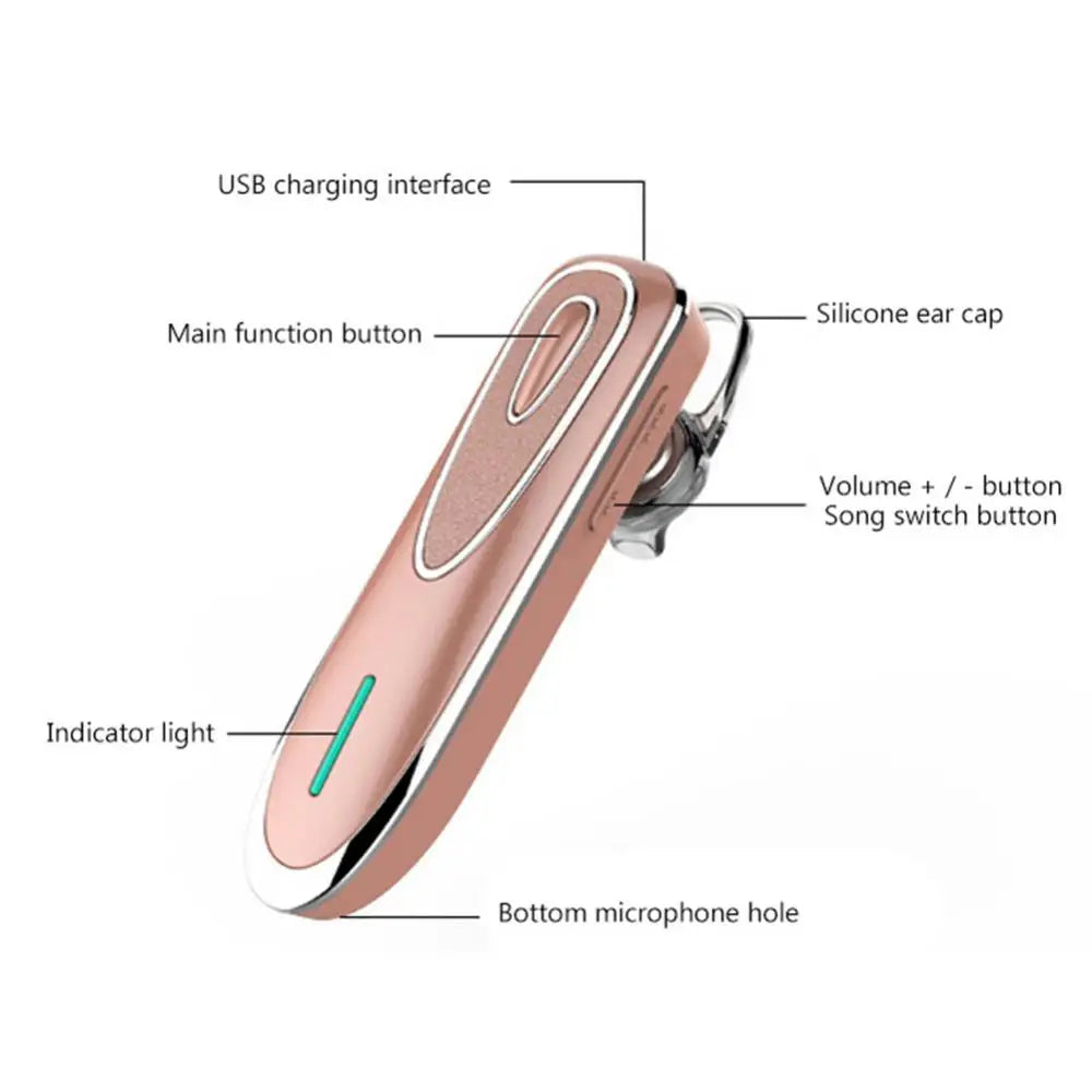 K1 Voice Control Earhook Wireless Bluetooth-compatible Stereo Earphone Handsfree Headphone