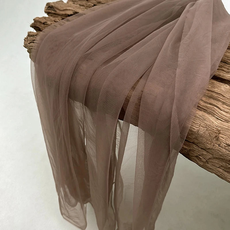 Burnt Orange Soft Tulle Fabric - Wedding Decor Curtains, Chair Covers, Tutu Skirts & DIY Crafting Mesh Material