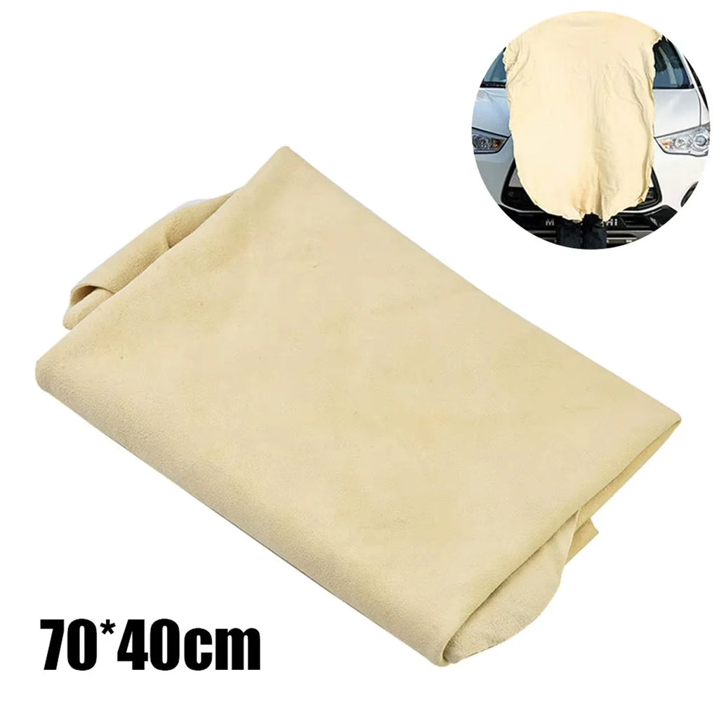 YONGRUN 1PC 40x70cm Natural Styling Cleaning Cloth For Vehicles Cars Home Care Motorcycles Naturally Dried Suede Car Wash Towels