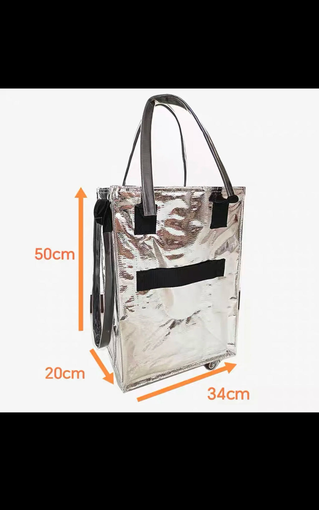 Hulken Detachable Travel Bag with Cover Silent Wheels Stackable Storage Portable Shopping Cart Large Capacity Foldable Shoppi...