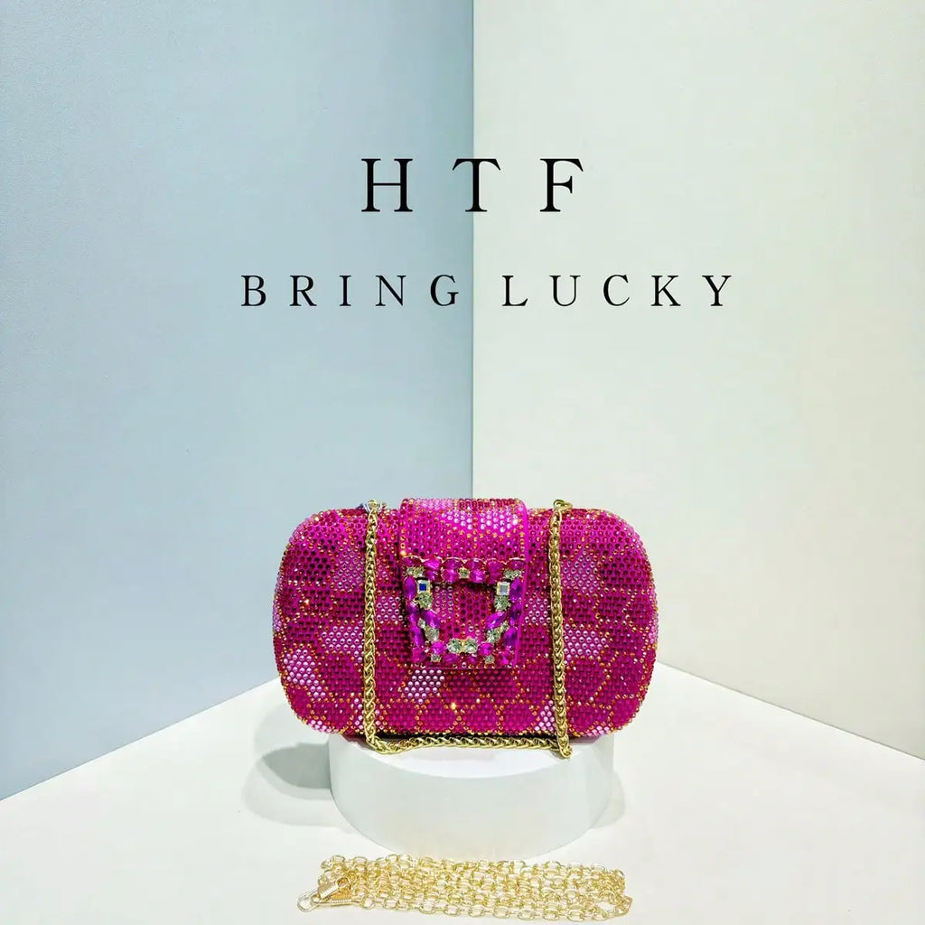 Evening Clutch Bag Fashion Glitter Fashion Clutch Bags Diamonds Metal Handle Evening Bags Ruched Box Handbags