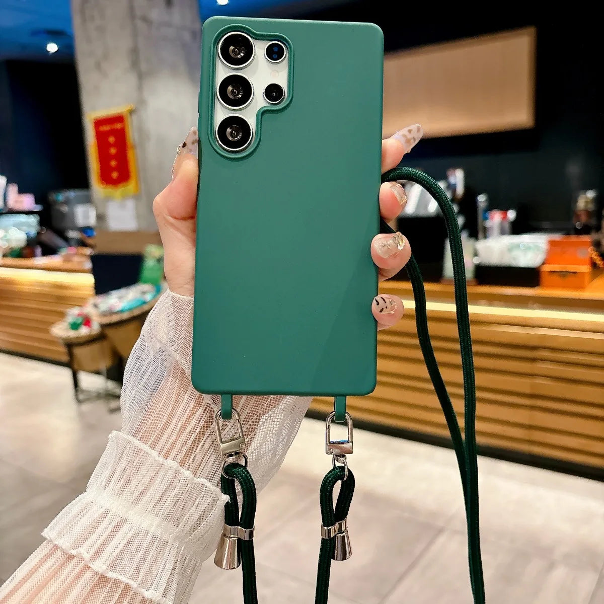 Crossbody Phone Case for Samsung Galaxy S26 Ultra S25FE S24 S23 S22 S21 Plus A56 A16 A36 A26 A17 A07 A57 A37 Silicone Soft Cover