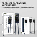 Smart LCR Bridge Tweezer Resistance Inductance Capacitance Diode Tester 100Hz/1KHz/10kHz 0.3V/0.6V Type‑C Portable Meter