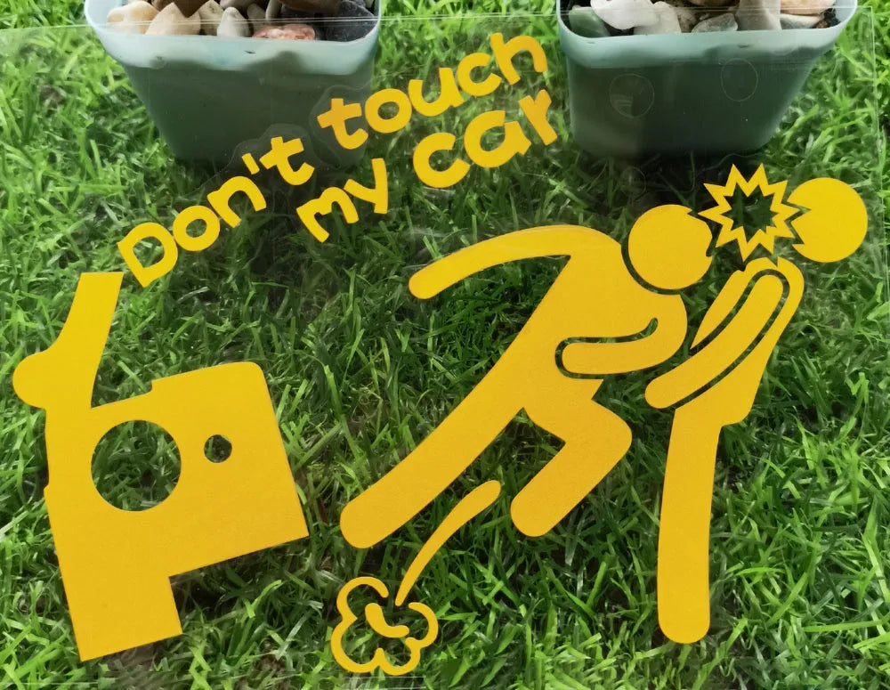 Car Sticker Don't Touch My Car Creative Funny Personalized Car Decoration Stickers Car Window Accessories Car Body Decal