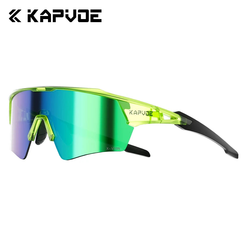 Kapvoe Hot Shadowless Photochromic Cycling Glasses Lighteight UV400 Sunglasses Men Women Bike MTB Eyewear Riding Outdoor Running