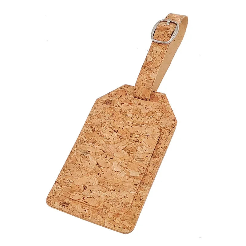 Fashion Cork Travel Luggage Tags Baggage Suitcase Name Address Label Holder Baggage Bag Luggage Tag Portable Travel Accessories