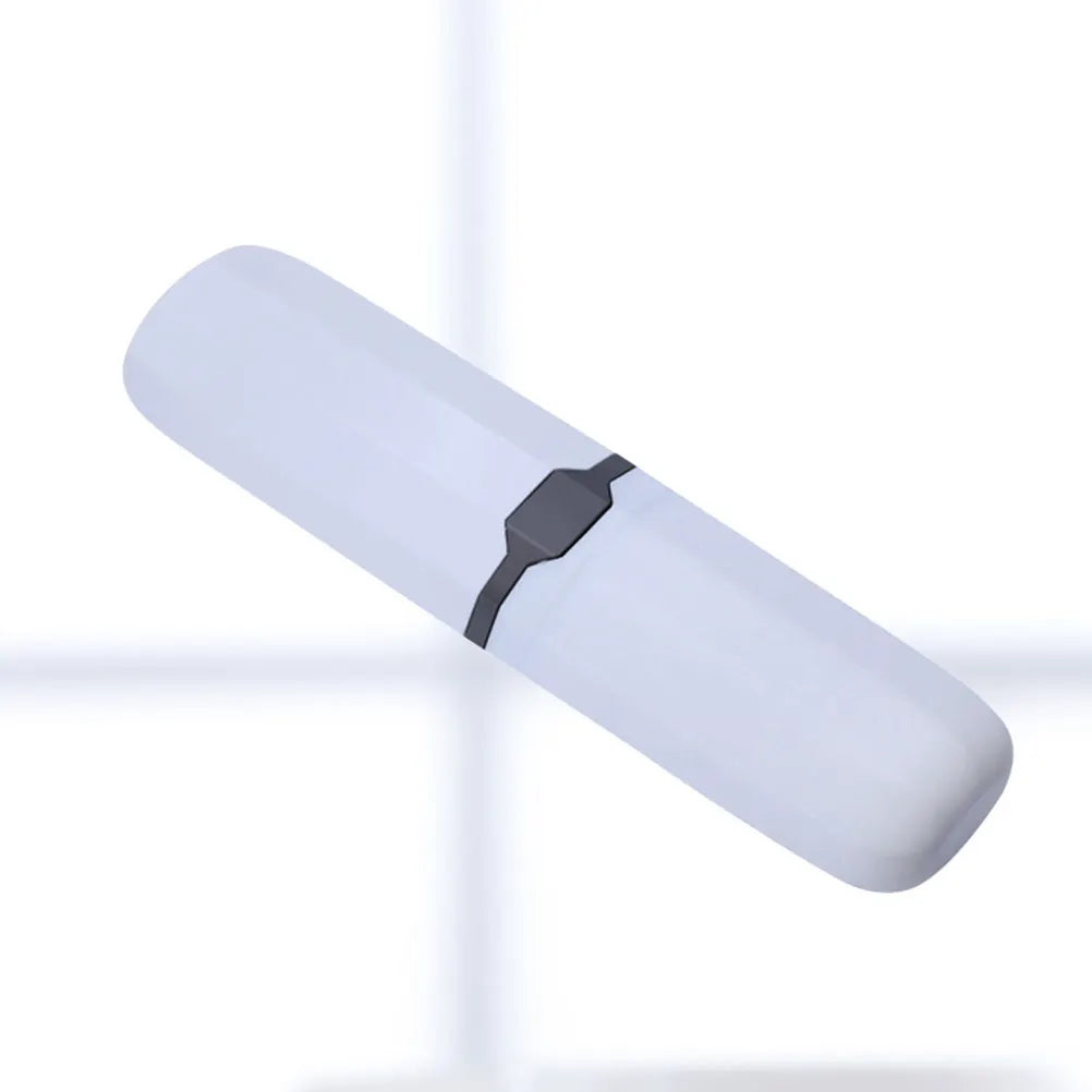 1Pcs Travel Toothbrush Holder Case Compact Plastic Toothbrush Storage Box PP Material Grey Blue Lightweight for Business Trip