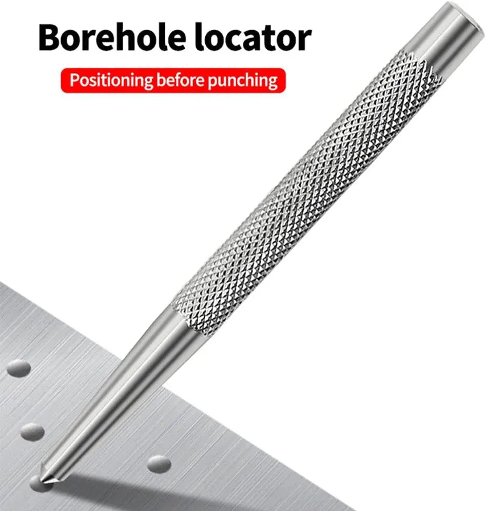 High Hardness Center Punch Non-slip Handle Tapered Punch Point Punch Locator Metal Drill Mark Center Punch Fitter's Chisel Punch
