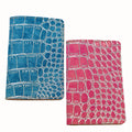 2PCS Crocodile Embossed Gold/Silver Color Border Passport Cove/Case/Holder/Wallet Card Holder Lightweight Travel Accessories