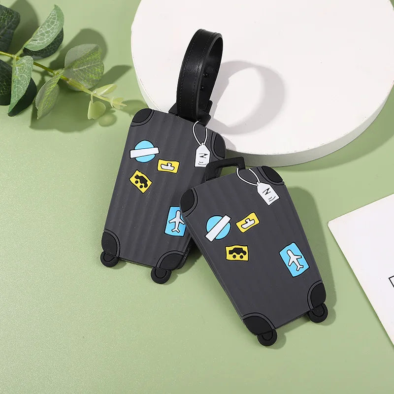 1PC Women Men Luggage Tag Travel Accessories Silicone Suitcase Address Label Baggage Boarding Bag Name ID Address Holder Tags
