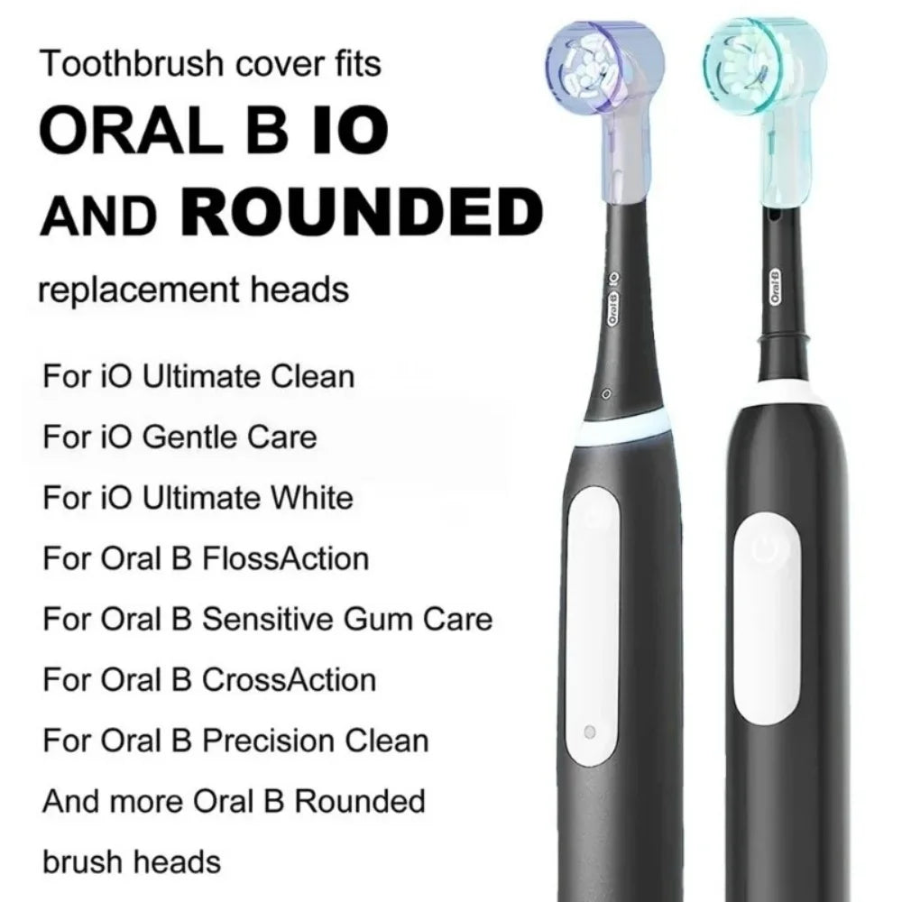 Dustproof Toothbrush Head Covers for Braun Oral-B & IO Series Electric Toothbrush Replacement Heads Toothbrush Travel Case