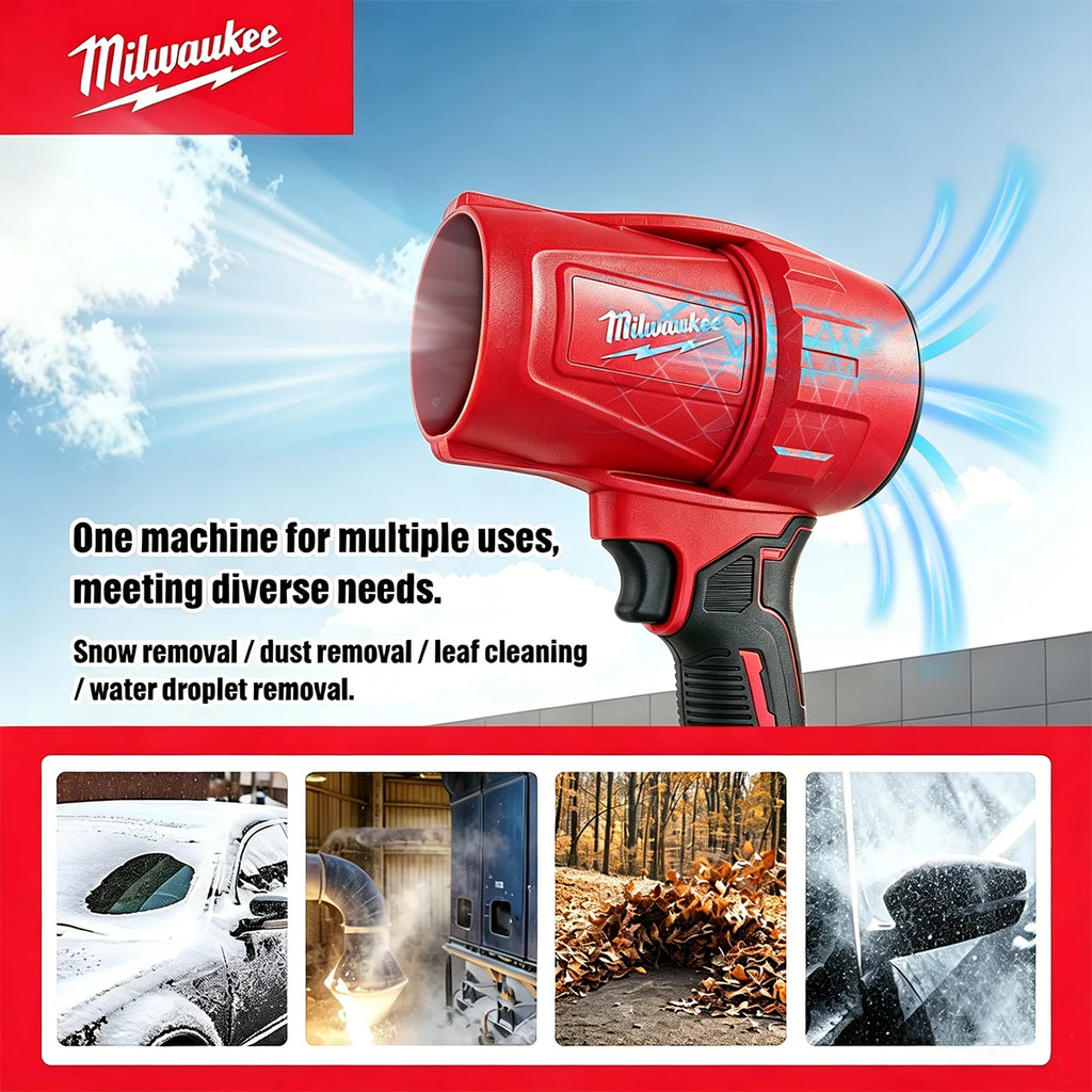 Milwaukee Cordless Blower 700W 30000RPM Brushless Motor Leaf Blower for Snow Removal Dust Cleaning Variable Speed Tool Only