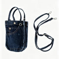 Stylish denim women’s bag: an elegant crossbody clutch, a minimalist phone and key pouch, a trendy denim purse, perfect for youn