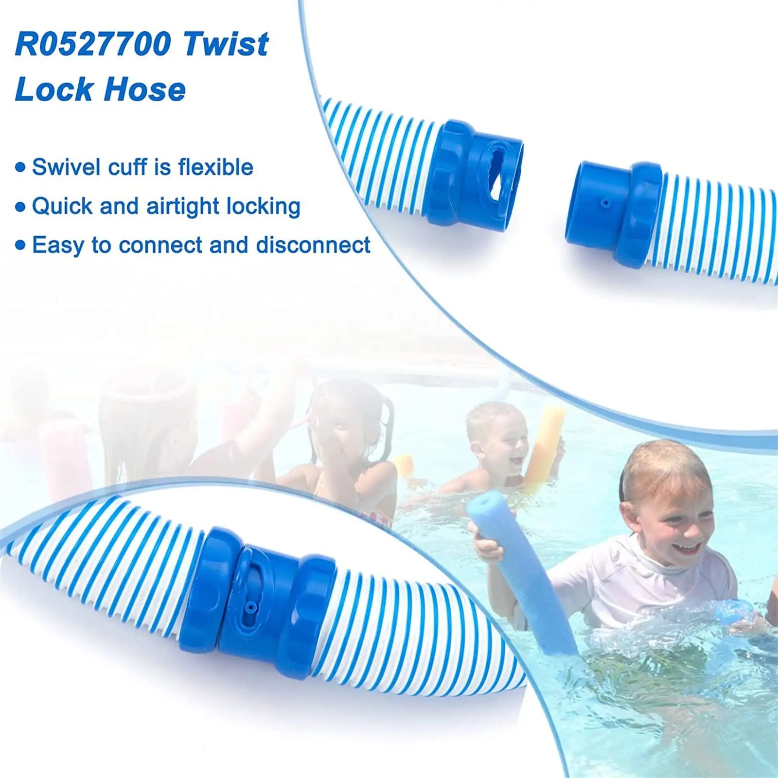 Pool Cleaner Hose Pool Vacuum Twist Lock Hose for Zodiac MX8 Mx6  X7 T3 T5 Pool Cleaner Twist Lock Hose Replacement
