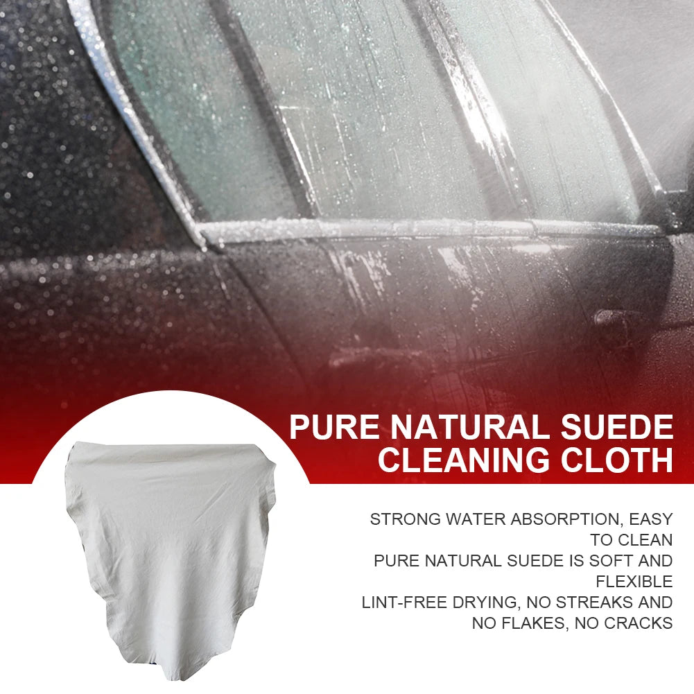 Car Cleaning Towel Natural Car Cleaning Cloth Chamois Leather Auto Detailing Towels Elastic for Car Washing Maintenance