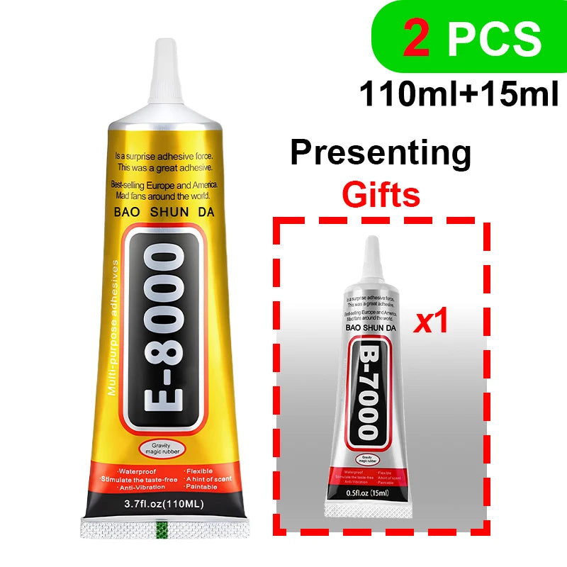 Office Glue (15g/110g) B7000 E8000—Waterproof and transparent adhesive for mobile phones and jewelry