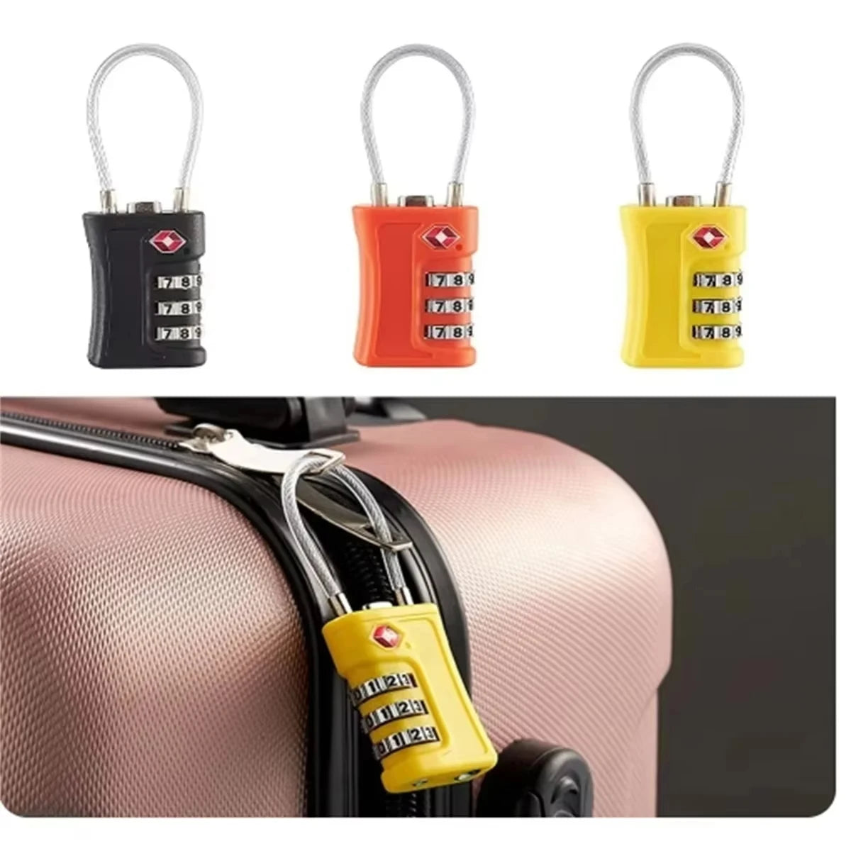 New TSA Customs Code Lock for Travel Luggage Password Changeable Lock Contrast Color Design Padlock