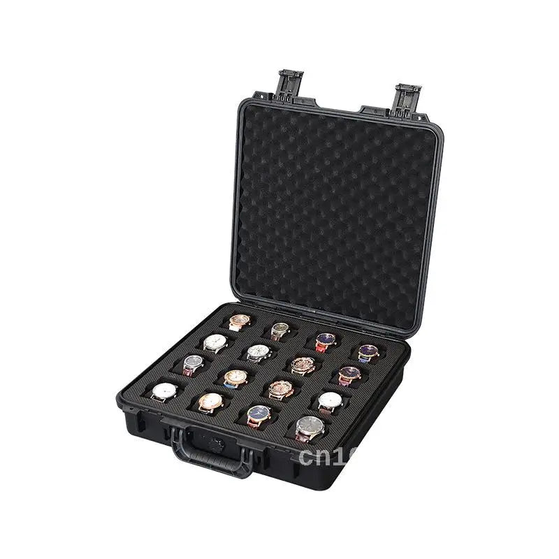 2/6/8/16/20 Slot Plastic Watch Box Safety Equipment Case Portable Tool Box Impact Resistant Case With Foam For Watches Storage