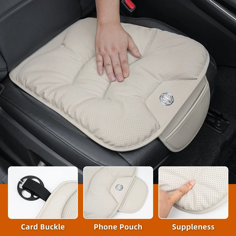 Car Seat Cushion Seat Protector Cover Leather Storage Pad Accessories For Morris Garages MG 6 3 5 7 TF ZR ZS HS GS GT Hector RX5