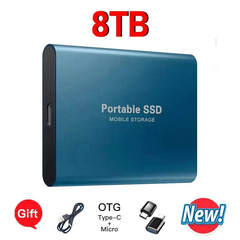 High-speed SSD 2TB Portable External Hard Drive Suitable for daily storage and backup