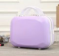 Pink/Blue/Purple/khaki 14 Inch Cosmetic Bag Small Women Travel Suitcase Luggage Compressive Material Size:30-15.5-23cm