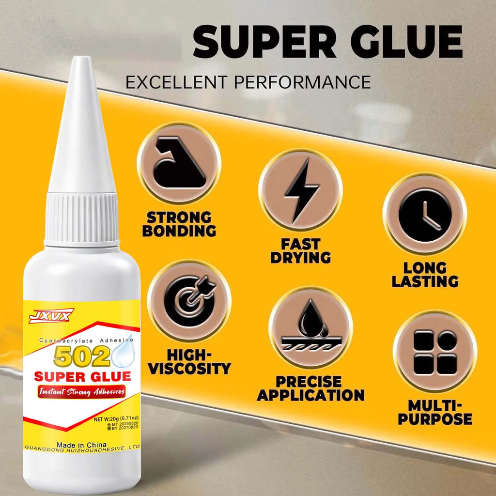 5pcs 20mL 502Extra Strong Super Glue Instant Adhesive Fast Dry For Home Decor Party Decoration Resin Art Silicone Mold Bonding .