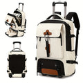 Rolling Backpack Large Capacity Travel Backpack with Wheels Carry On Luggage Backpack for Men Outdoor Trolley Travel Backpack