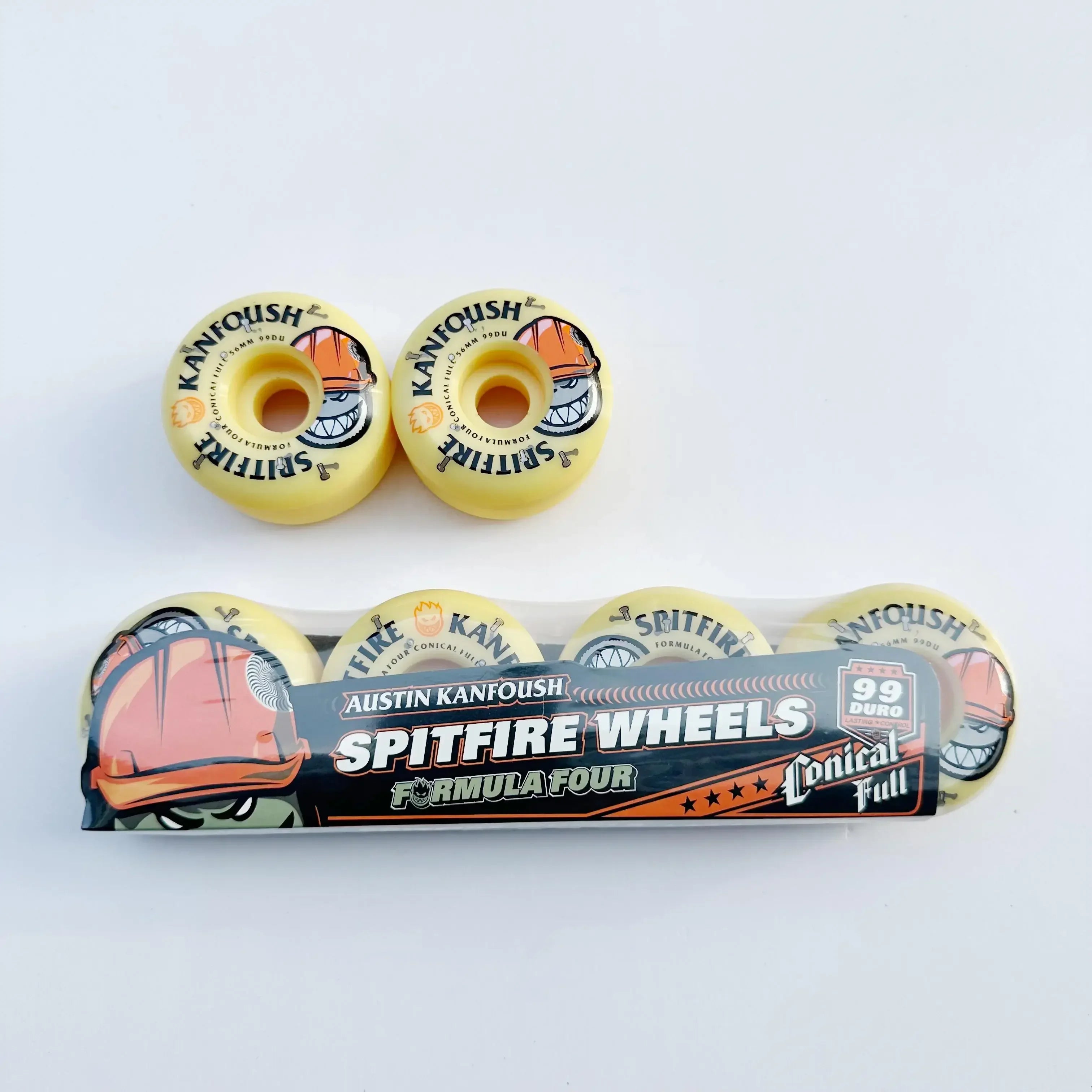 Spitfire Wheels Imported Genuine Spitfire 52mm 101duro 53mm 54mm 56mm 99duro 80HD Skateboard Wheel for Skateboard