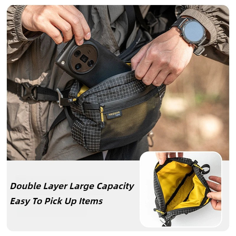 Hikeman Outdoor Sports Waist Bag UHMWPE Fanny Pack for Hiking Camping Cycling Accessories Package Phone Storage Bags Camp Gears
