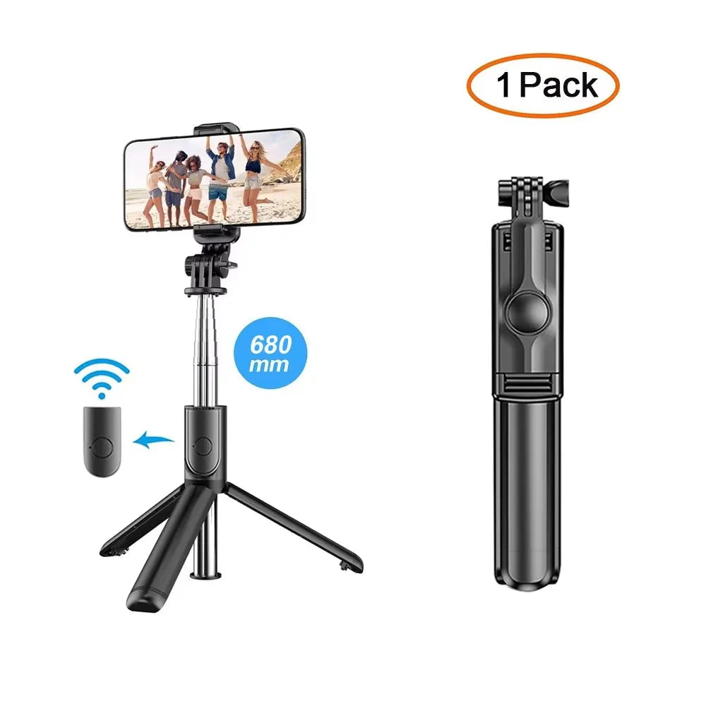 New Wireless Bluetooth Selfie Stick Mobile Phone Holder Retractable Portable Multifunctional Tripod With Wireless Remote Shutter