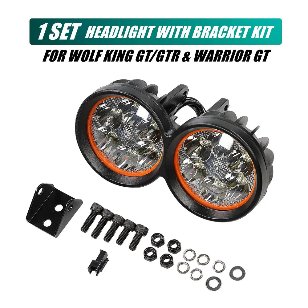 Front Headlight for KAABO WOLF KING GTR WOLF KING GT PRO & PRO+ WOLF WARRIOR GT PRO & PRO+ Electric Scooter LED Lamp Head Light