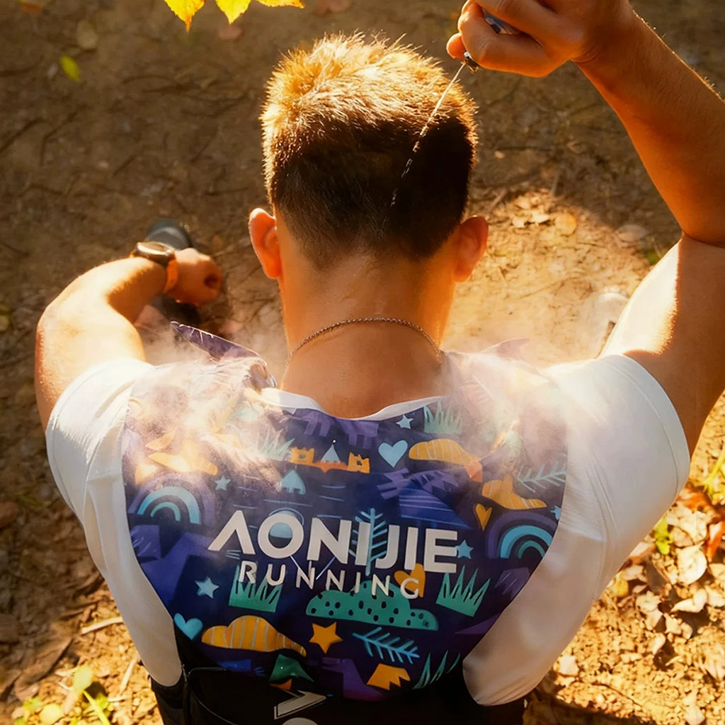 AONIJIE E4429 Marathon Cooling Towel Large-capacity Cooling Compartment Cool-touch Fabric Designed Specifically Trail Running