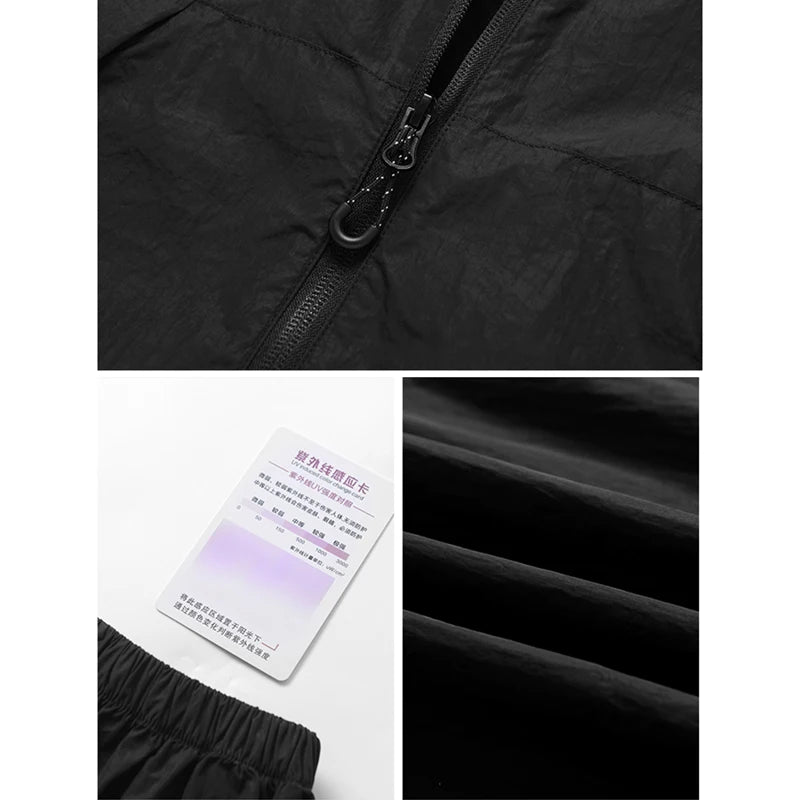 Outdoor Sunscreen Clothing Summer Hiking Jackets UPF50+ Ultraviolet Protection Couple's Hooded Jacket Traveling Hiking Fishing