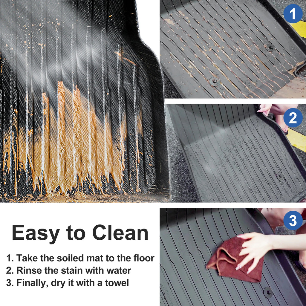 LUCKEASY for Leapmotor C10 2024-2025 Car Floor Mats Cargo Liner Accessories Foot Pad Protective Mat Only Fit Right Rudder