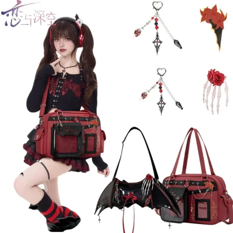 Love and Deepspace Itabag Cartoon Sylus Crossbody Bag Shoulder Bag Anime Merchandise Holiday Gift Semi-Transparent Display
