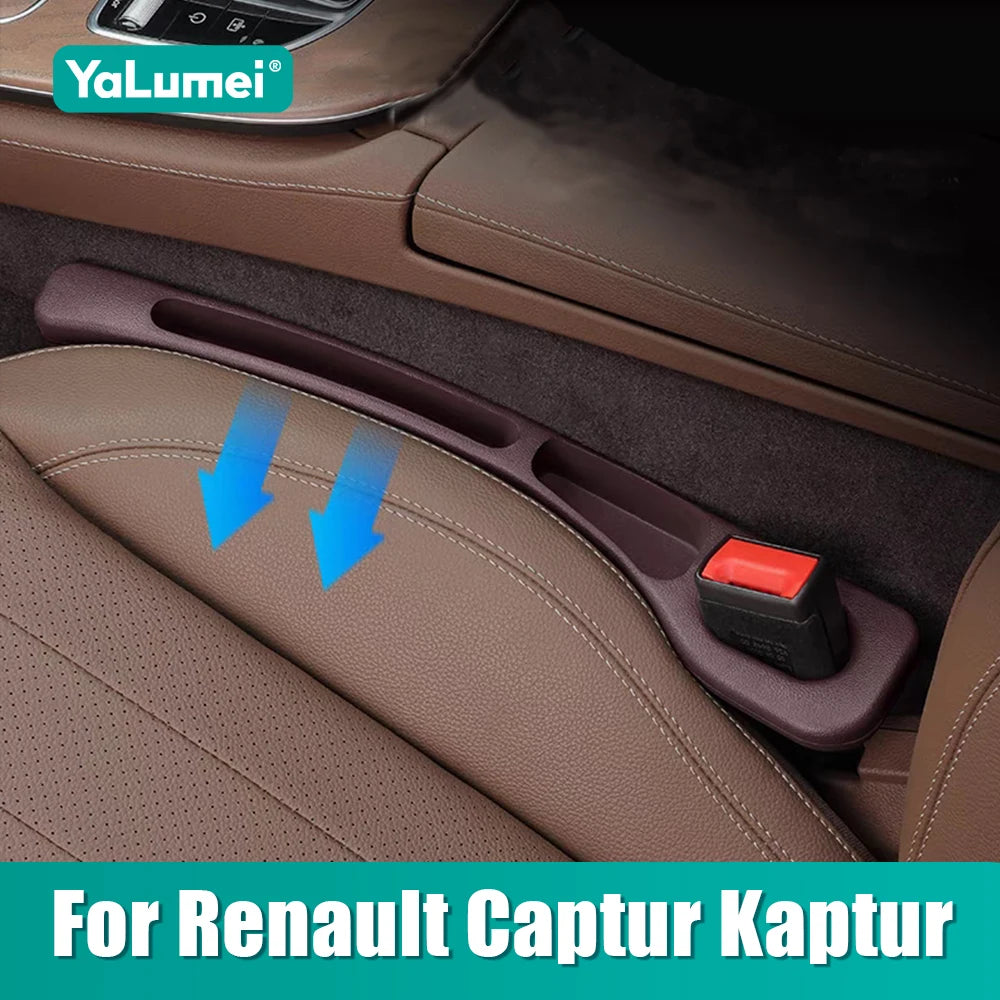 For Renault Captur Kaptur 2013 2014 2015 2016 2017 2018 2019 2020 2021 2PCS Car Seat Crevice Leak Proof Strips Side Seam Storage