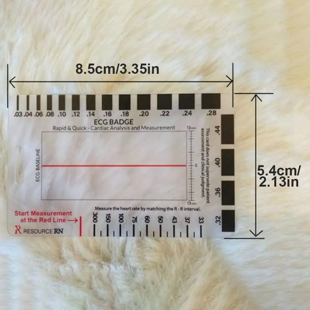 New ECG/EKG Calipers Horizontal Vertical Transparent ECG 7 Step Ruler Plastic Portable Measuring Tool