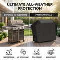 Universal Grill Cover Multi-Size, 210D Oxford Polyester, Heavy-Duty Grill Cover Fits All Grills (Fits Weber/Brinkmann Etc.)