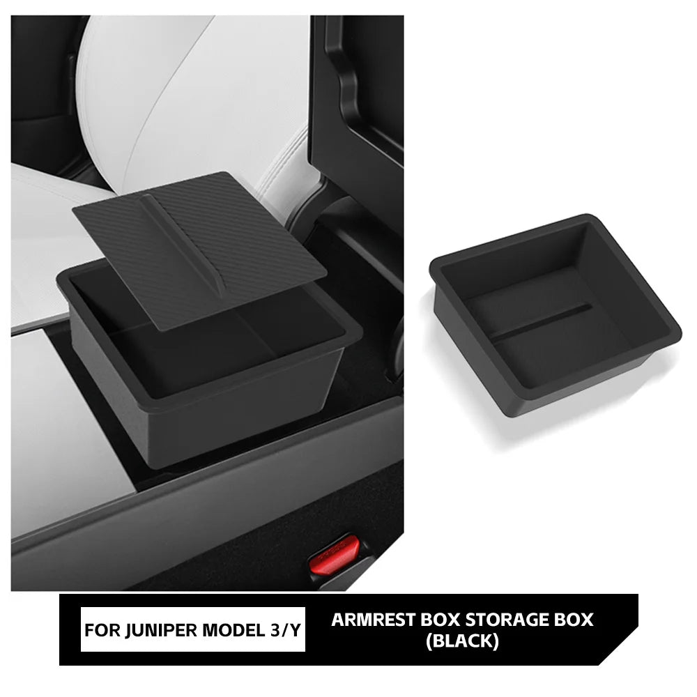 Center Console Storage Tray  For Tesla Model 3 Highland 2024 2025 Model Y Juniper 2025 2026  Armrest Storage Box Car Accessories