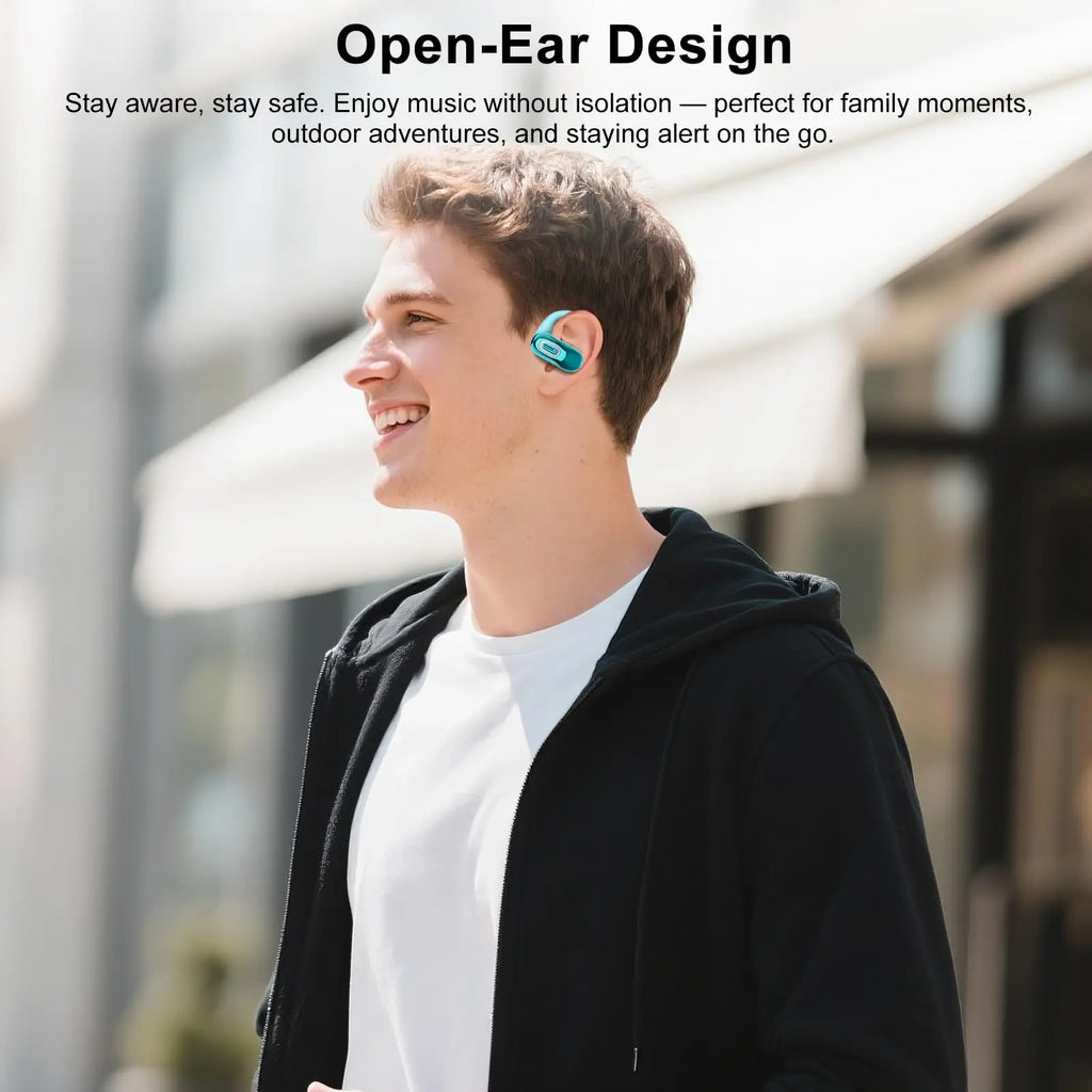 Open Ear Wireless Earbuds Bluetooth 5.4 Headphones 50H Battery Life IPX7 Waterproof Touch Control Running Sport Earphones.