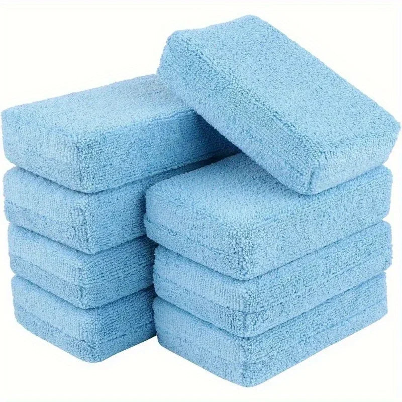 2/10pcs Microfiber Applicator Pads, Car Wash Sponge, Premium Microfiber Sponge and Cleaning Pads, Perfect for Effortless Wax