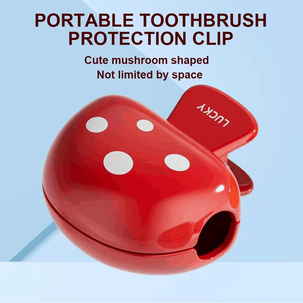 Portable Toothbrush Head Clip Household Dustproof Protective Cover Holder with Strong Spring for Travel