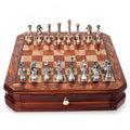 High-end chessboard 30.5cm/12inch international chess set with metal pieces includes 2 additional queens. various holiday gifts.