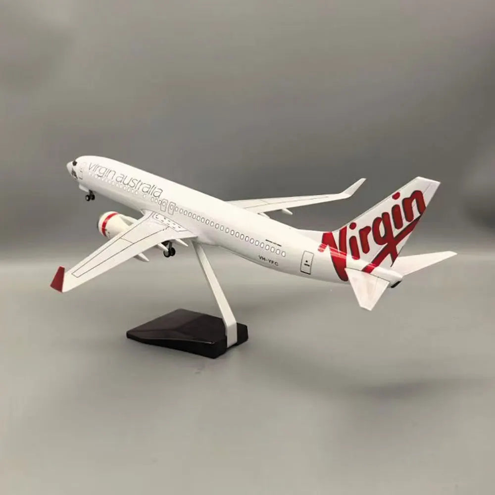 47CM Airplane Model Kits B737-800 Virgin Australia 737 1:85 Scale Miniature Plane Resin Diecast Airplanes Collected Gift Toys
