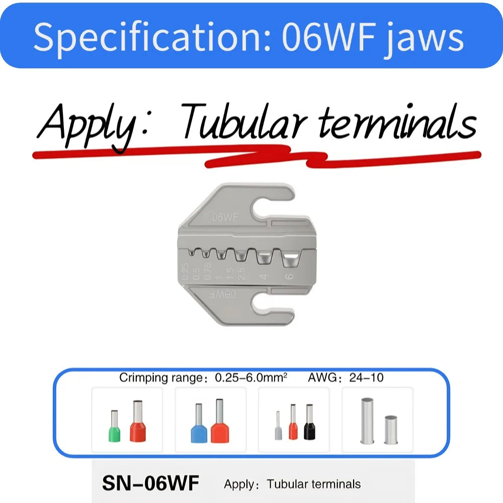 4mm Jaws for 58B/2546B/03H/2549/02C/06/06WF/7.5 Inch SN Crimping Pliers Full Range Jaw Standard Jaw Accessories