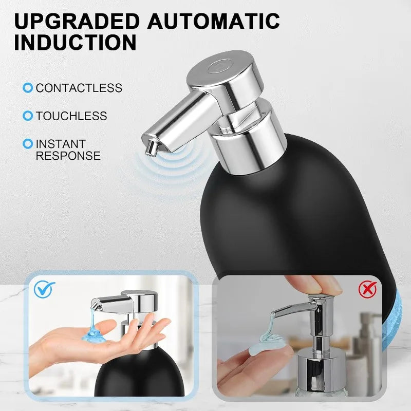 Smart Soap Dispenser Bottle 5 Gear USB Rechargeable 1200Mah 320ML Automatic Dispenser Sensor Pump for Household Bathroom